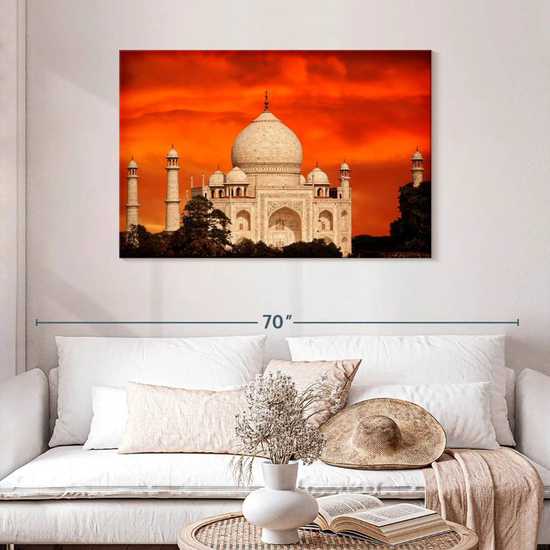 Adella Sunset Over Taj Mahal, 30" H x 45" W