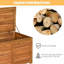 Banc de rangement en bois d'acacia massif 46 gallons Calorful