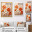 Art mural orange et beige Fiery Blooms 2 - souci-1762244290-1762244291