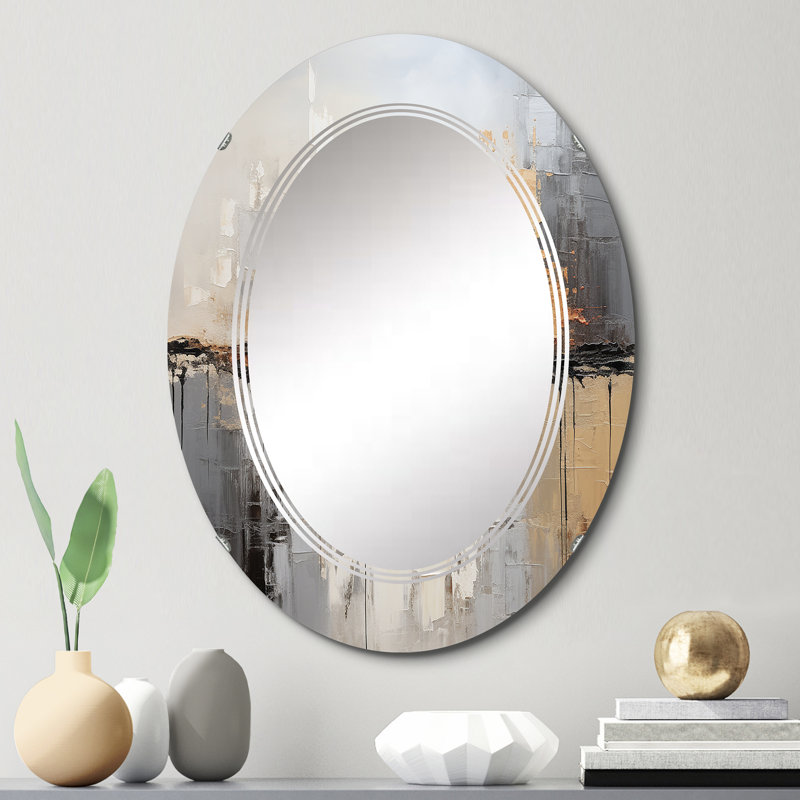 Highdell - Miroir mural moderne ovale, 30 po x 20 po