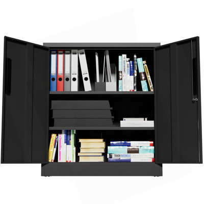 Heavy-Duty Metal Storage Cabinet with 2-Door Lock and Adjustable Shelves for Secure and Organized Storage