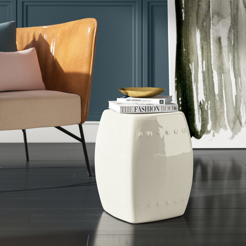 Tabouret de jardin Knudson, Crème