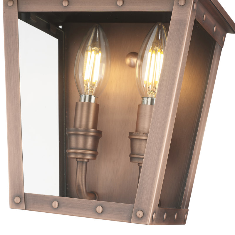 Lanterne murale d'extérieur Hazeldell, H 11,5 po x l 7,5 po x P 5,25 po, Patine cuivre