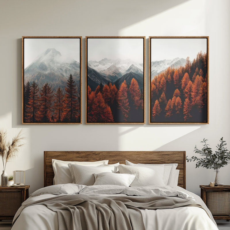 Art mural encadré sur toile, rétro muraux abstraits pour chambre à coucher, H 36 po x l 24 po, Naturel