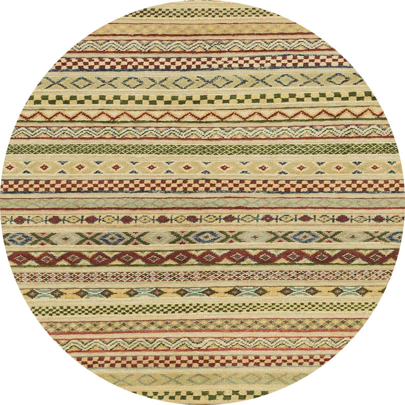 Abstract Indoor Rug, Round 4'