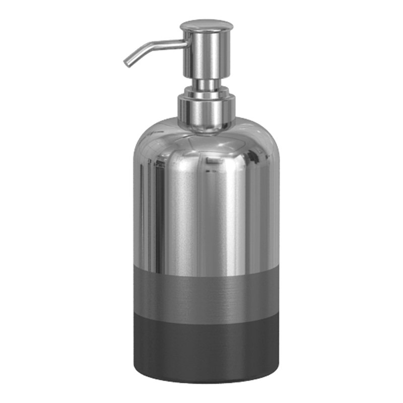 Distributeur de savon en acier inoxydable, pompe à lotion, finition platine 3 tons