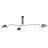 Three Arm Ceiling Lamp Pivoting Rotating Black Arm Shade Semi Flush Mount-800598910