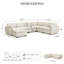 Caryn 137.8 Inch Large U Shaped Couch Modular Sofa-1425303445