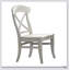 Ensemble de 2 chaises d'appoint à dossier croisé Harola, finition blanc fumé, confortable et élégant pour les repas modernes
