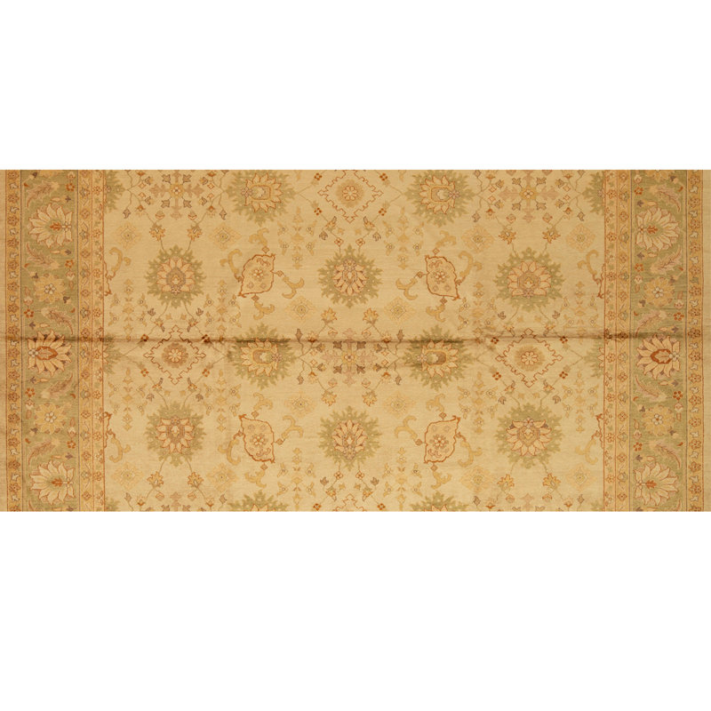 Hand Knotted Wool Oriental Area Rug in Black And Beige
