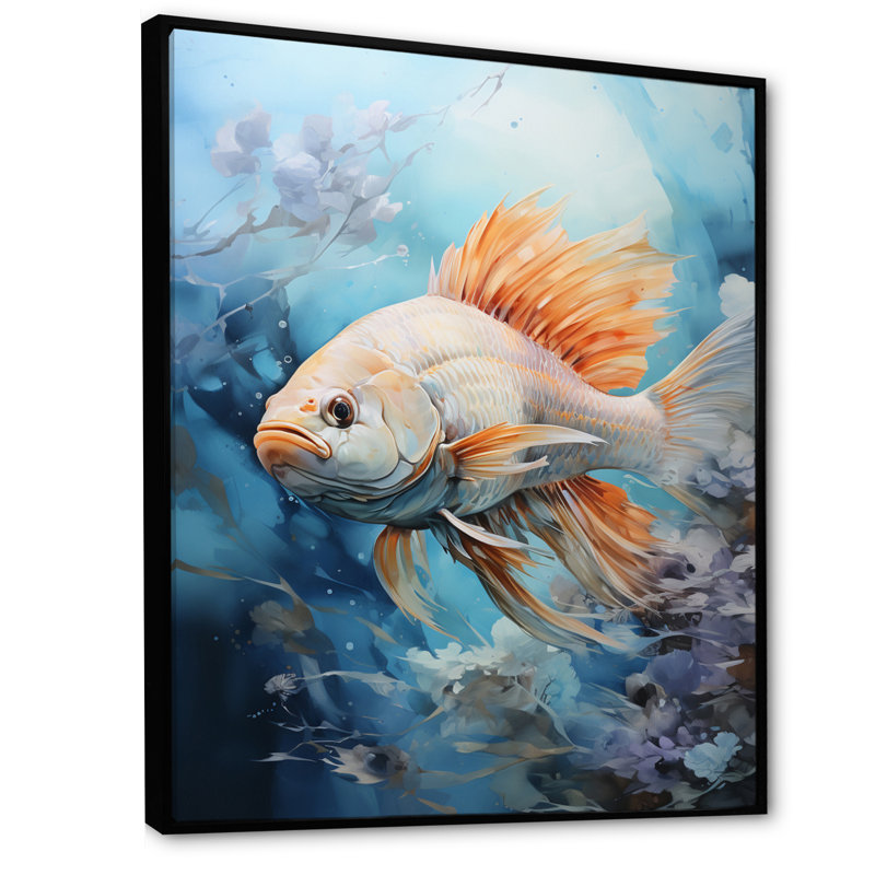 " Fishing Majestic Catch ", Black Floater Framed, 20" H x 12" W x 1" D