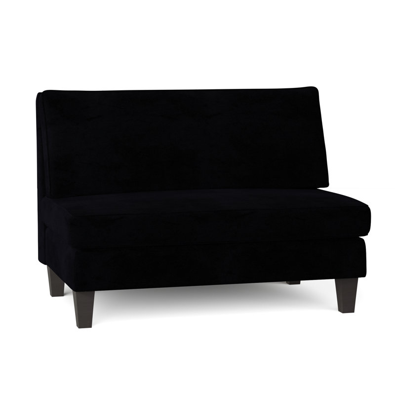 Valerie Loveseat, Bella Black Performance Velvet, Espresso