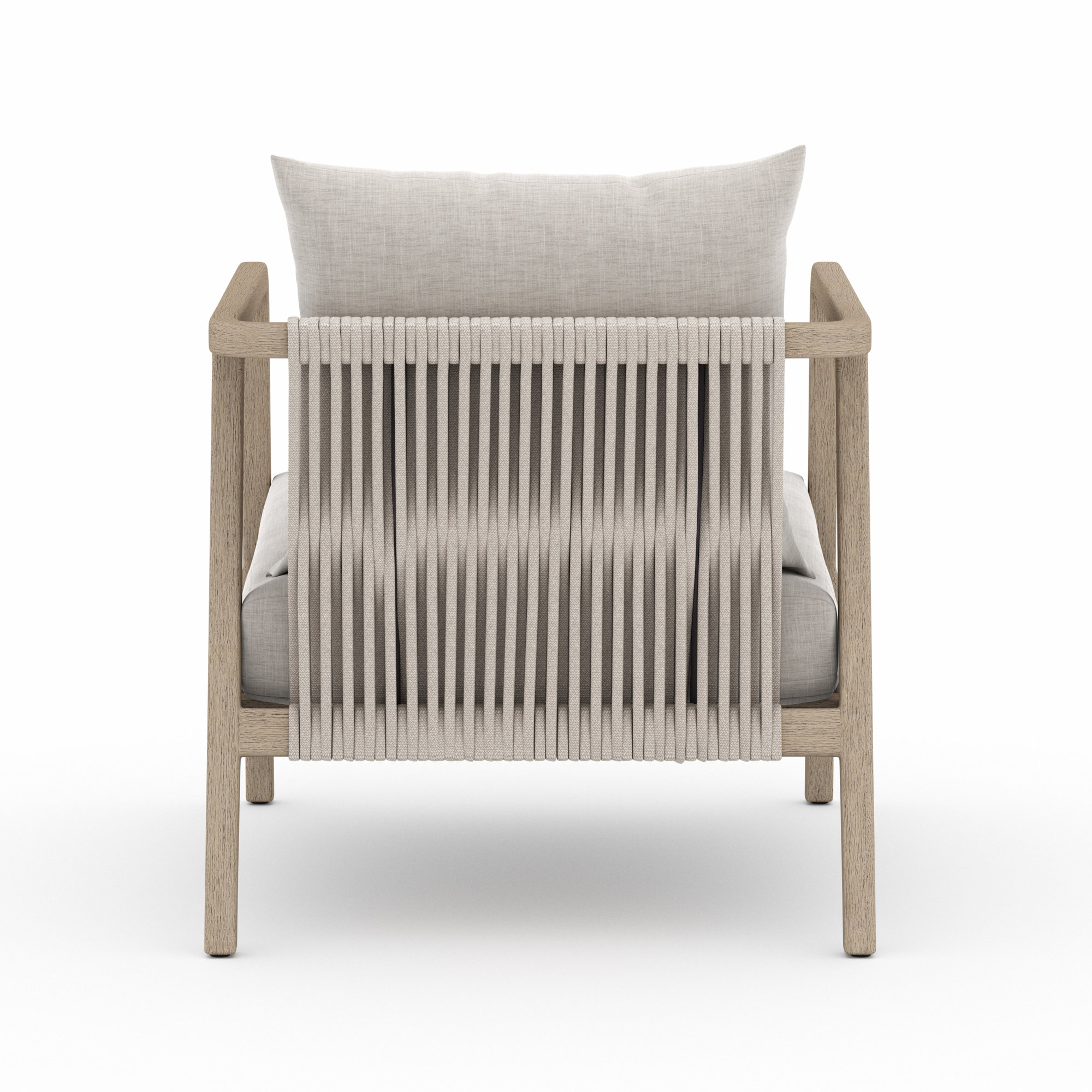 Layne Teak Outdoor Lounge Chair, Stone Gray, Brown