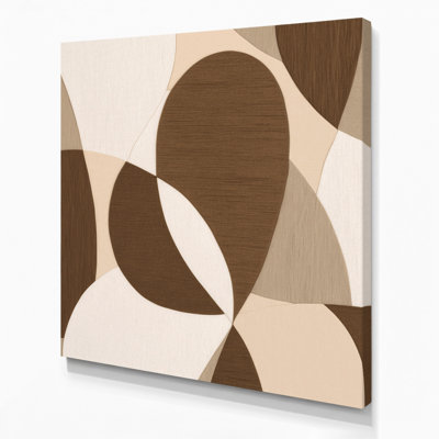 Art abstrait sur toile beige