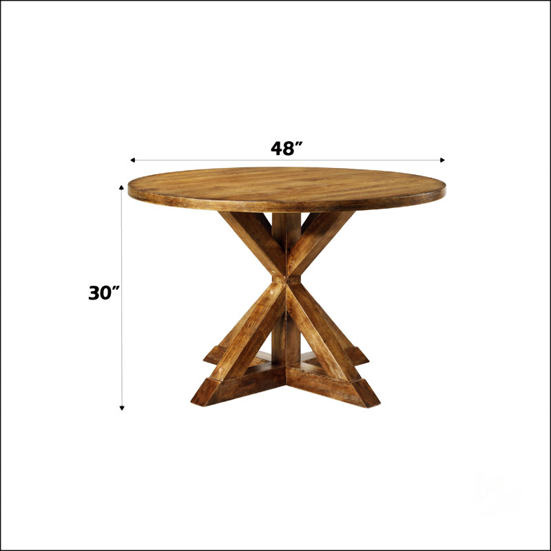Weathered Oak Finish Dining Table