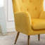 Fauteuil d'appoint à dossier capitonné en velours Sovarol-118022507