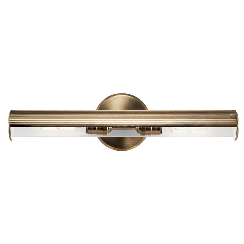 Applique murale à intensité variable, Bronze champagne, H 5 po x l 18 po x P 7,75 po