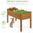 Raised Garden Bed, In Wood Planter Box Stand for Backyards, Patios & Balconies with Bed Liner & 200lb Capacity-2008992156-2008992157