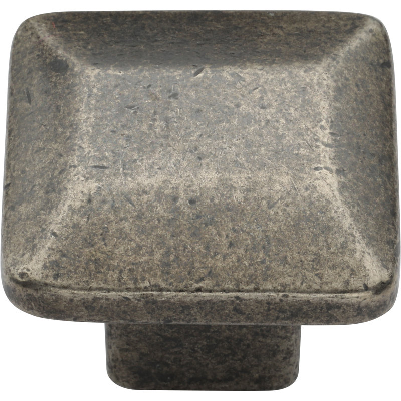 Trapezoidal Cabinet Knob, Medium White Bronze