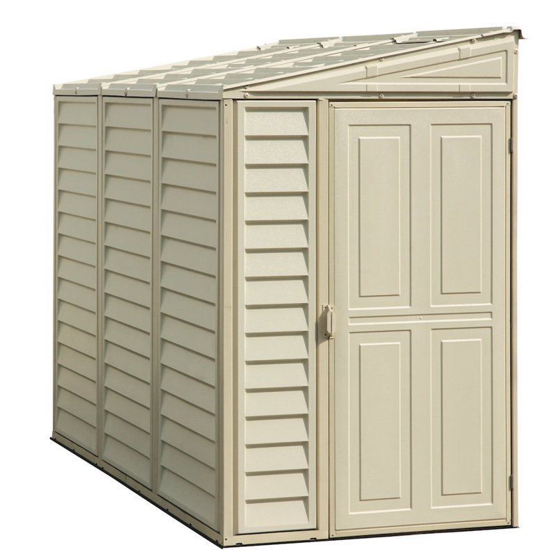 SideMate 4 ft. W x 8 ft. D Plastic Lean-To Storage Shed