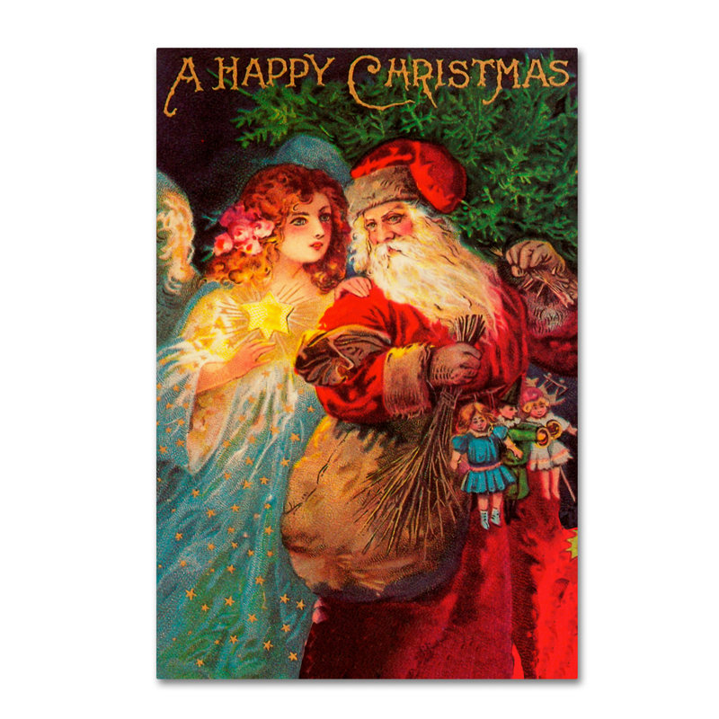 Joyeux noël-impression sur toile tendue, H 19 po x l 12 po x P 2 po