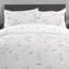 NightComfort Floral Butterflies Beige Cotton Rich Duvet Cover Set with Pillowcase-74521198