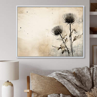 Minimalisme chardon sur toile