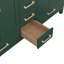 Meuble-lavabo 60 po, meuble-lavabo avec cadre en bois massif, comptoir autoportant avec double cuve vert