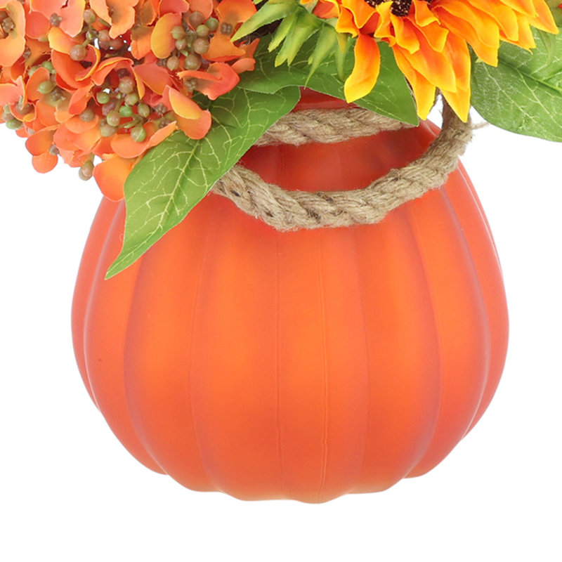 Fall Centerpiece with Sunflowers and Hydrangeas