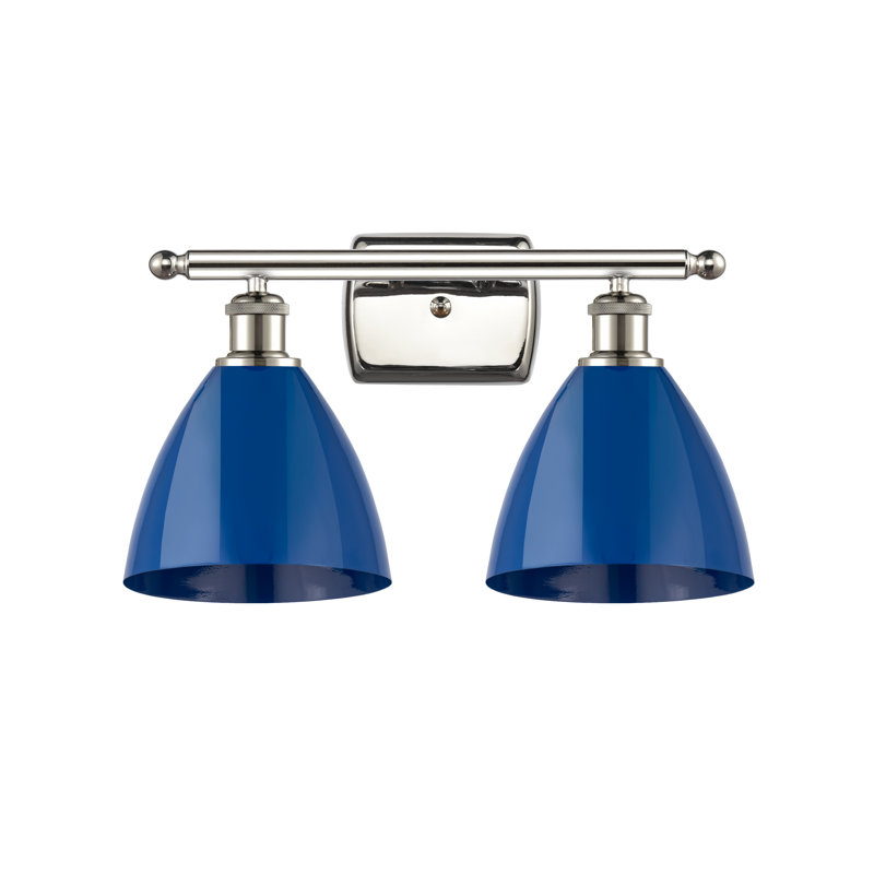 Amylee 2 - Light Dimmable Vanity Light, Blue, Polished Nickel