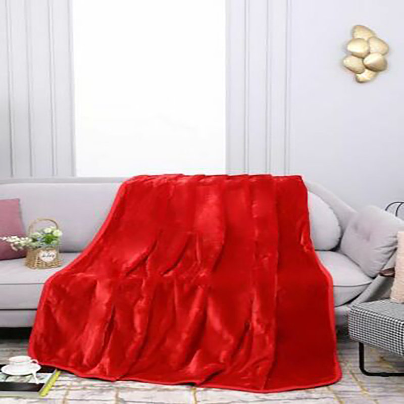 Erna Canora Grey Throw, Red, W200 x L240cm