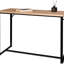 Console côtière moderne en bois naturel et métal noir, dimensions de 39 po, idéale pour la décoration d'une table d'entrée dans le couloir, Great Decor