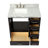 Ariel Cambridge 36 In. Left Offset Vanity With 2 In. Carrara Marble Countertop-105903794