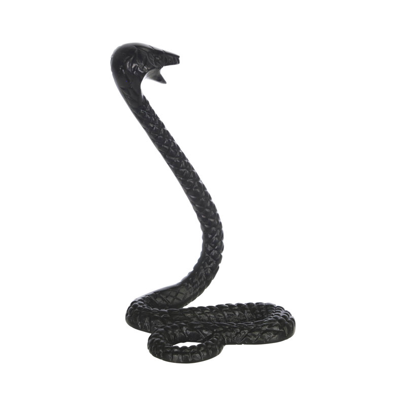 Metal Snake Figurine - Intricately Crafted Decorative Sculpture for Modern Home Decor, Textured Metallic Accent Piece for Shelves, Tables, or Desks - Stylish Statement Ornament