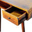 Bureau polyvalent courbé en bois avec pieds robustes