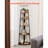 5-Tier Tall Corner Storage Shelf, Freestanding Open Bookshelf Plant Stand with Metal Frame for Living Room Bedroom Office