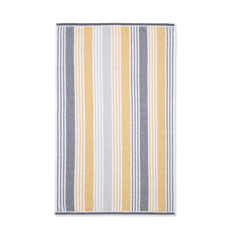 Kelso Stripe Soft & Absorbent Cotton Towels, Ochre