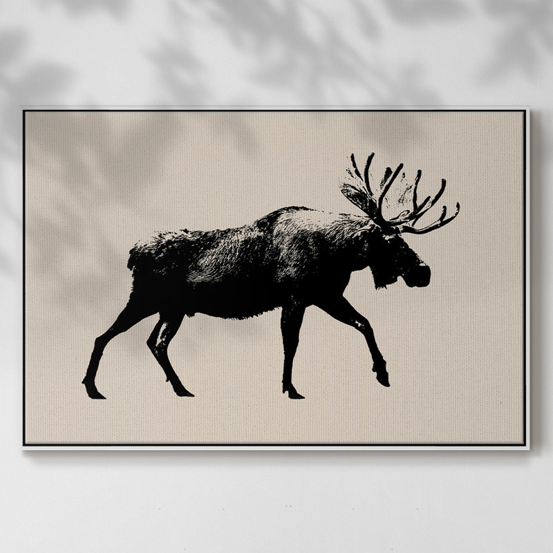 Wild Ambler I, peinture sur toile encadrée, H 25 po x l 37 po x P 2 po, Cadre blanc