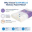 Oreiller cervical ergonomique en mousse à mémoire de forme avec soutien profilé de la nuque et housse lavable en Tencel