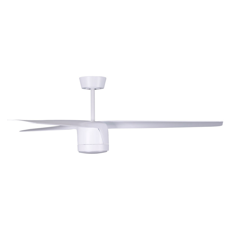 Harta 142cm Ceiling Fan with Light Kit, White