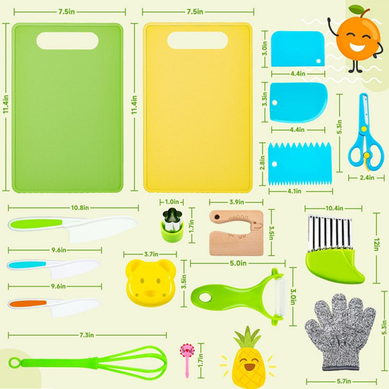 13 pièces de jouets de cuisine pour tout-petits-enfants, ensembles de cuisine pour enfants