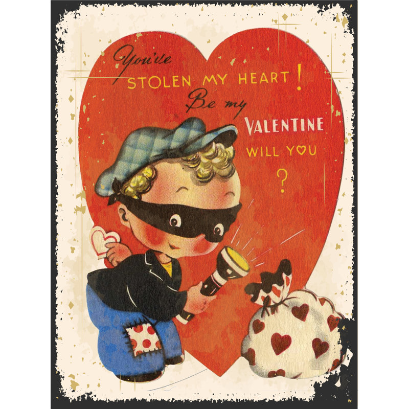 Enseigne rétro en métal «Stole My Heart», H 23,2 po x l 17,2 po x P 0,04 po