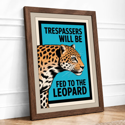 Trespassers Leopard Retro - Framed Print