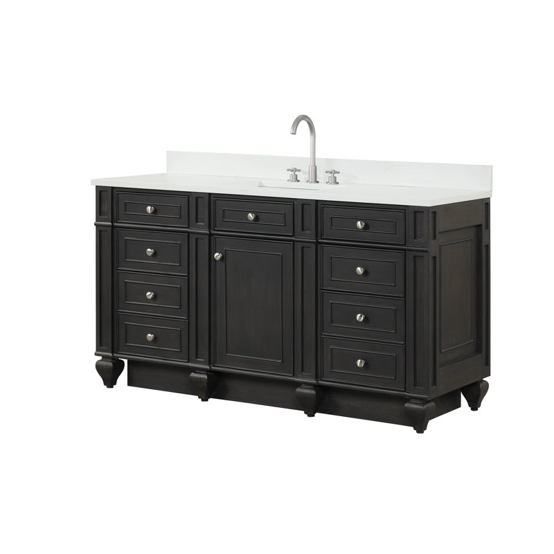 Ensemble de meuble-lavabo simple 60 po Akemi Lark Manor ™, Brun