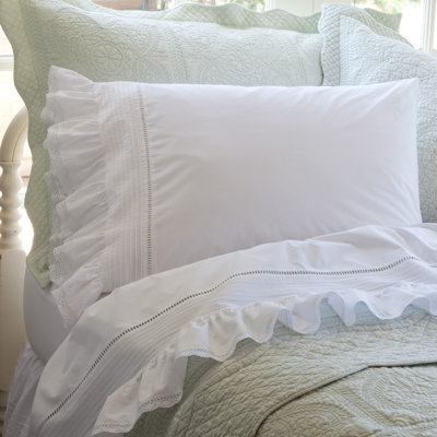 Prairie Crochet Ruffle 100% Cotton Sheet Set