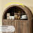 71 Inch Tall Arched Cabinet, Kitchen Pantry Cabinet With Doors & Shelves-2078799740