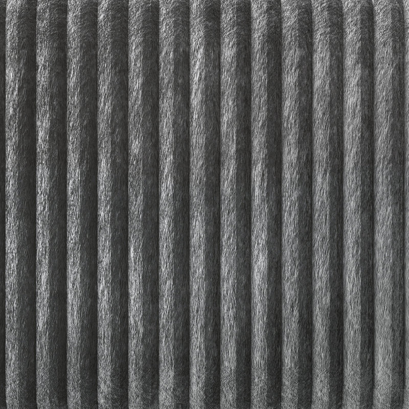 Tête de lit simple tapissier Romney, Gris, Lit simple