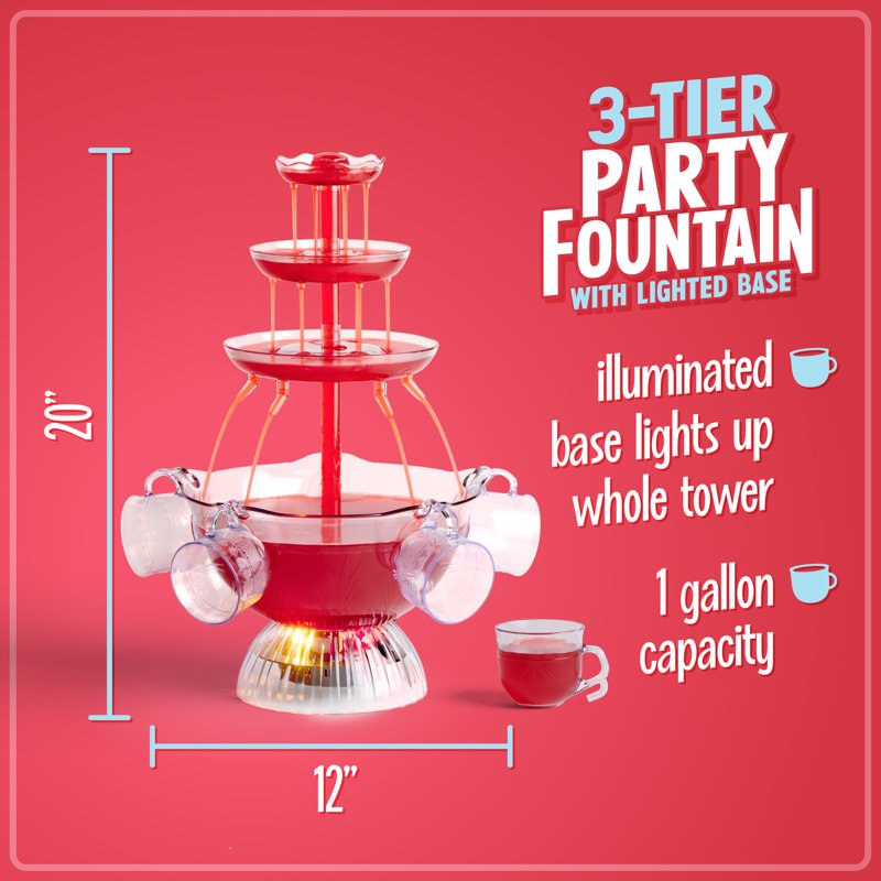 Nostalgia Nlpf15cl6a Lighted Party Fountain