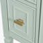 Meuble-lavabo de 24 pouces avec lavabo, armoire en bois massif et panneau de fibres à densité moyenne avec un tiroir rabattable, deux tiroirs standard et une tablette réglable, meuble-lavabo vert autoportant pour le rangement de la salle de bain-1125451611