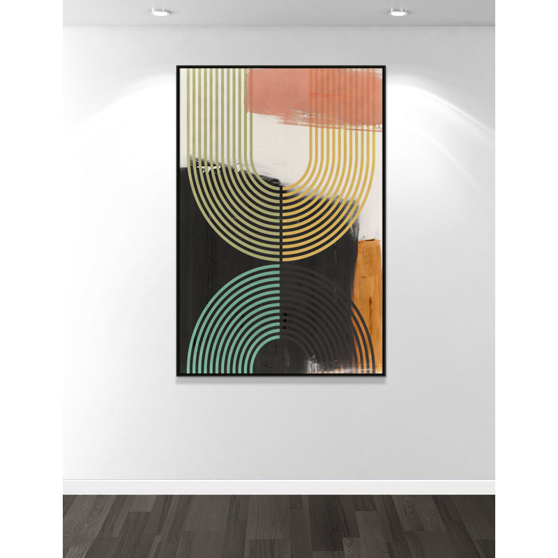 «Bolded II» par Isabelle Z, Toile avec cadre, L 41,5 po x H 61,5 po, Espresso Floater